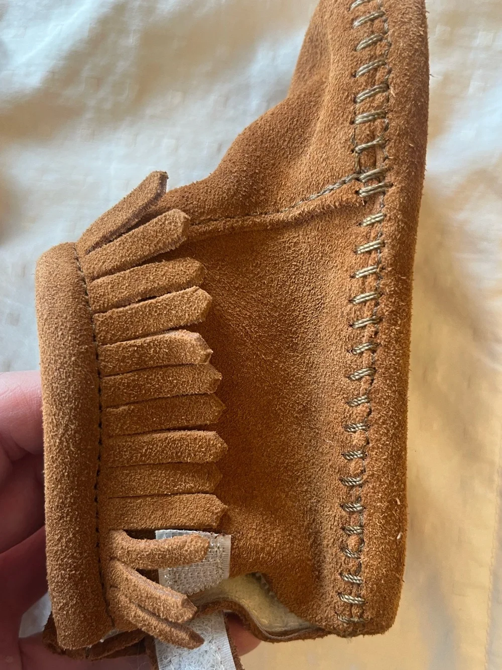 NWOB Minnetonka Back Flap Bootie | Baby Size 6 | Brown